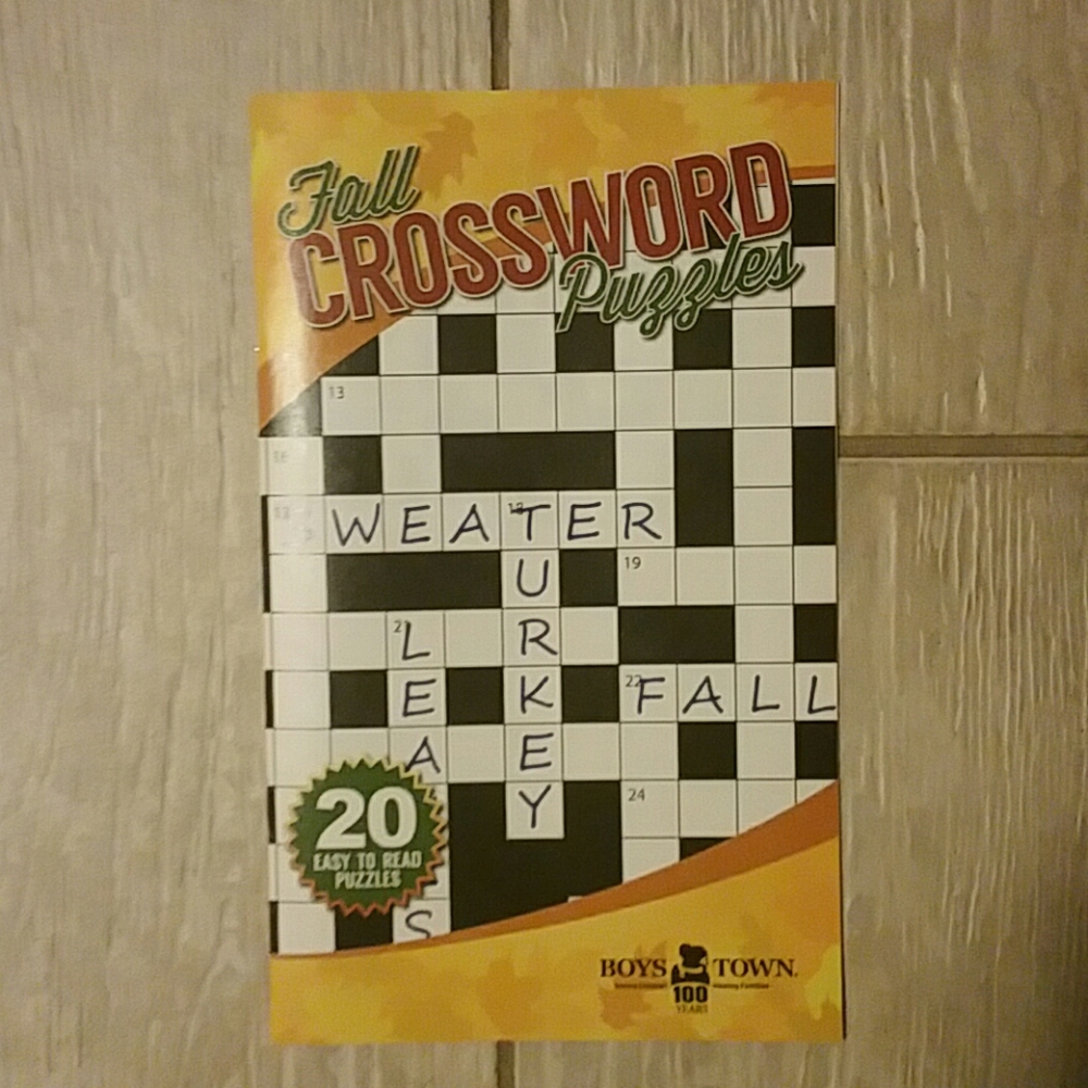 20 Easy to Read Fall Crossword Puzzles